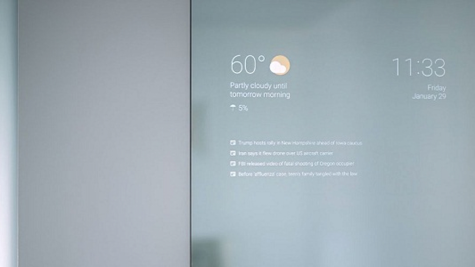 Smart Mirror Android created by Google programmer