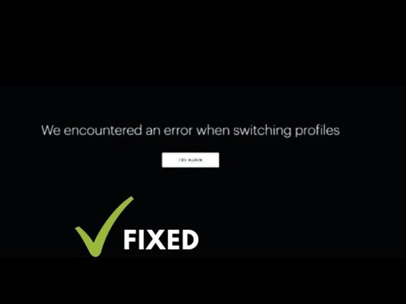 How to Fix We Encountered an Error When Switching Profiles