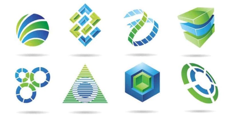 Illustration showing the core elements and principles of powerful logo design, highlighting visual balance, color, typography, and simplicity