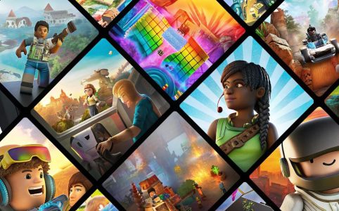 Get Hooked: A colorful Roblox gaming collage showing popular 2025 games with avatars, virtual worlds, and interactive gameplay elements.