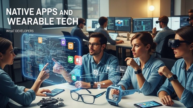 Smartwatch displaying real-time health data powered by a native app