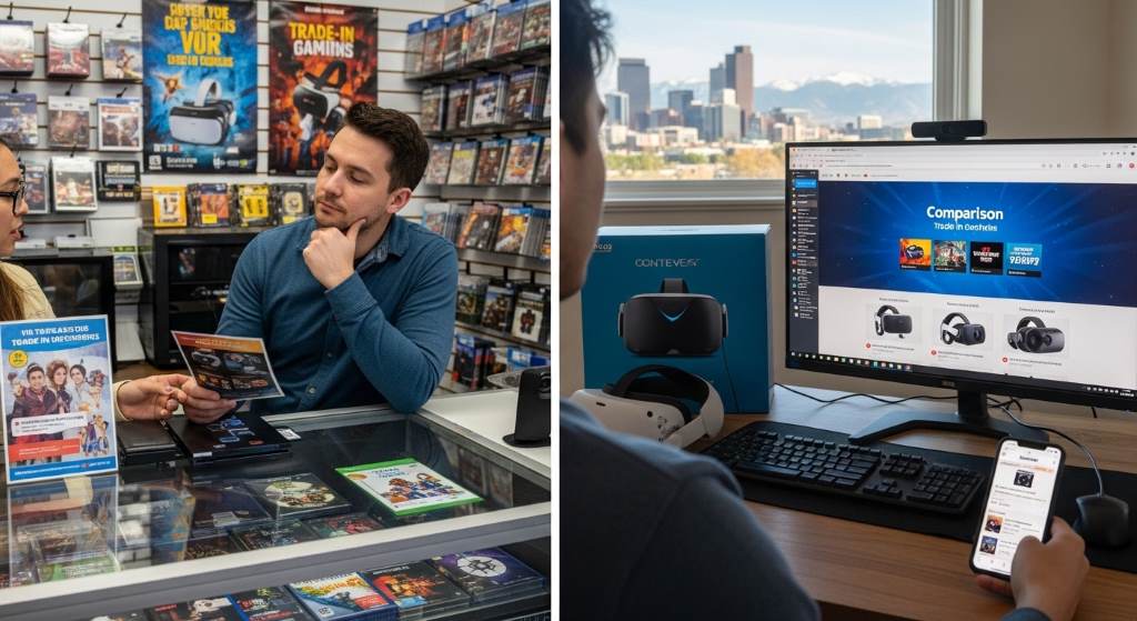 Trade-in gaming store with VR headsets in Denver