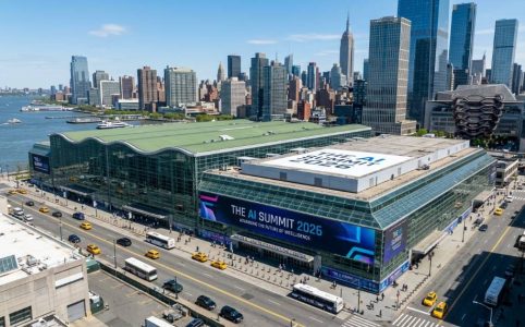 Aerial view of the Jacob K. Javits Convention Center in New York City, venue for The AI Summit 2026