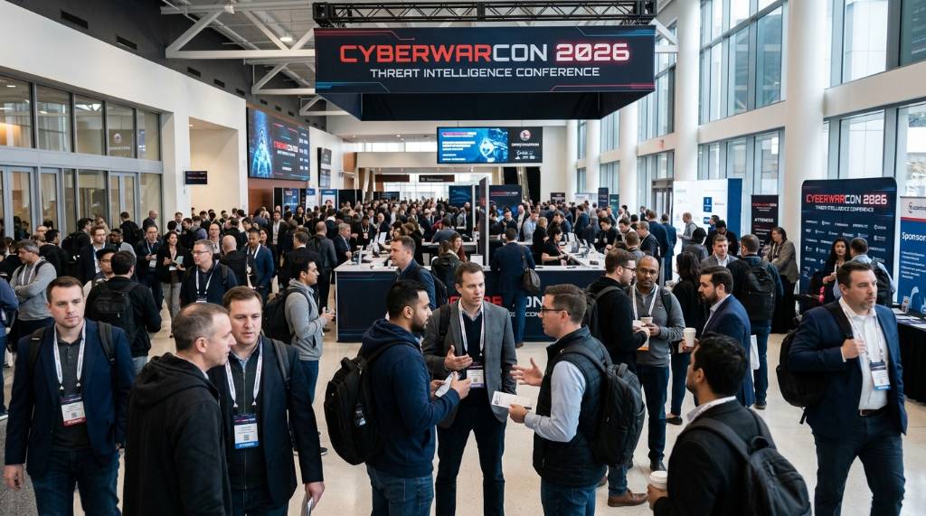 Security professionals attending CYBERWARCON 2026 threat intelligence conference